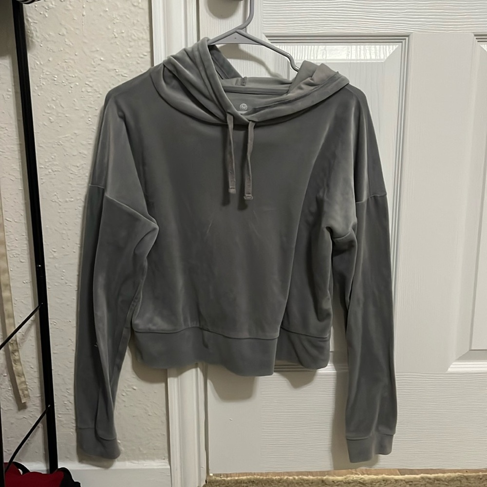 Women’s SO gray fuzzy hoodie size medium